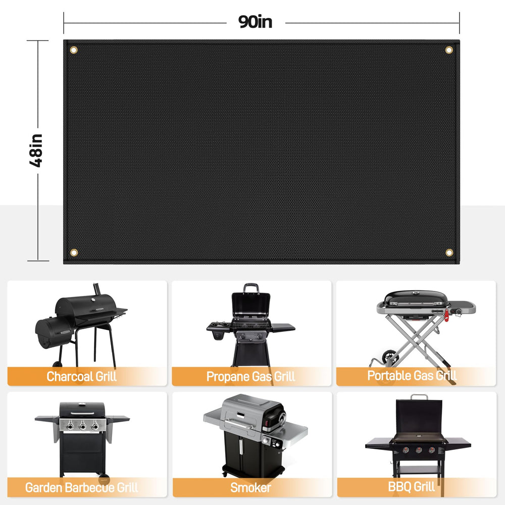 Amerbro Grill Mat corner with pre-drilled holes