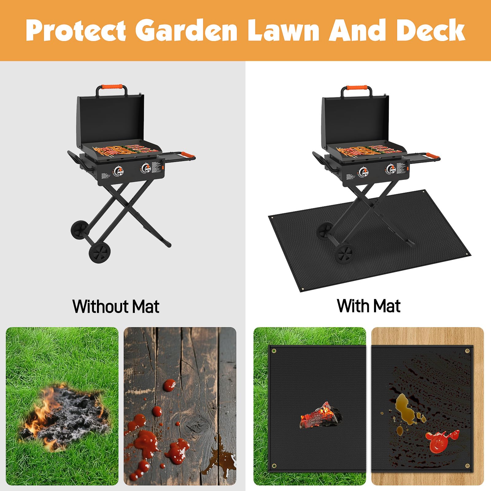 Amerbro Grill Mat folded for storage