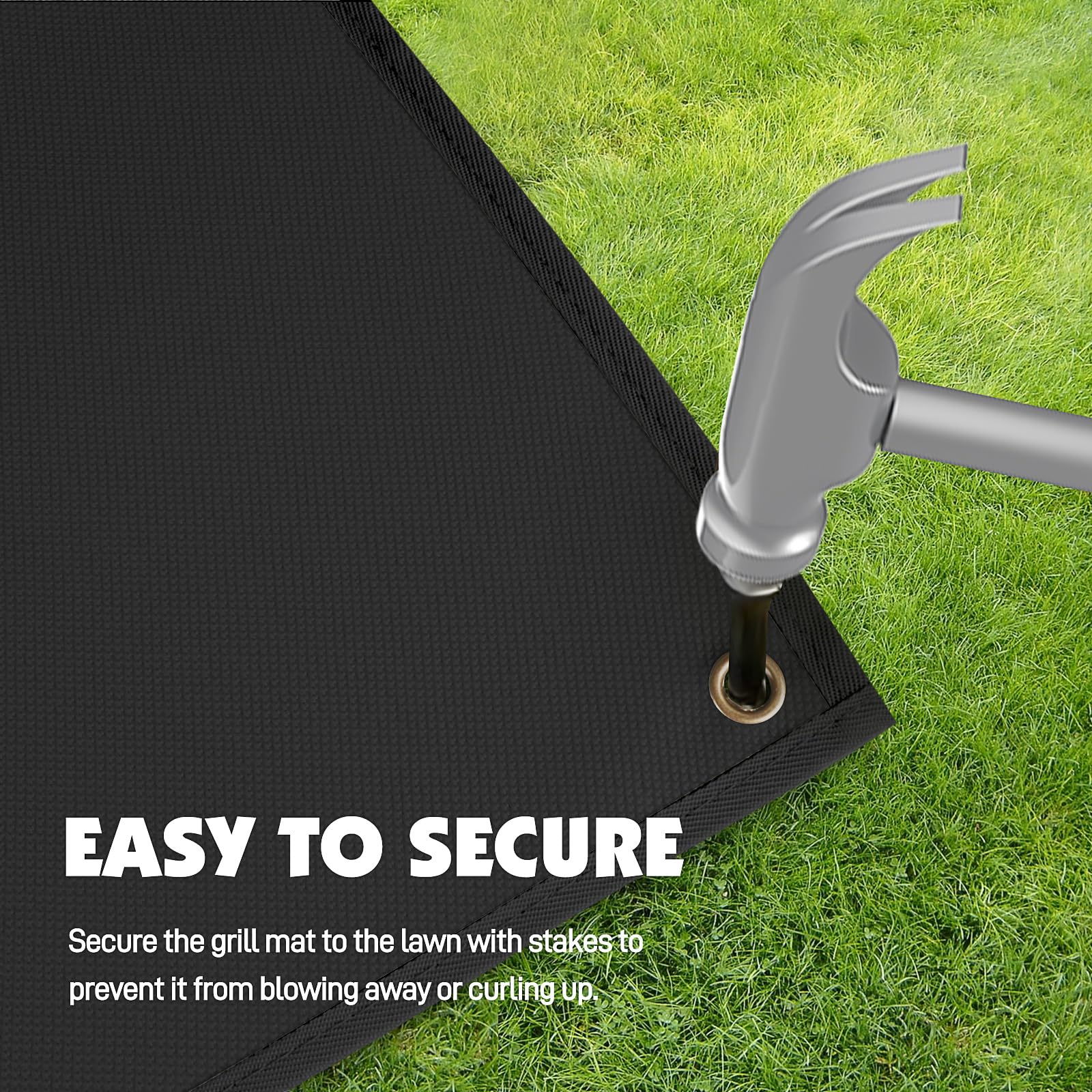 Amerbro Grill Mat laid out on a patio surface