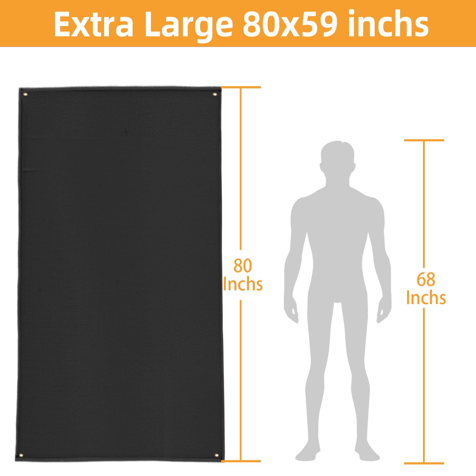 Amerbro Large Under Grill Mat folded for storage