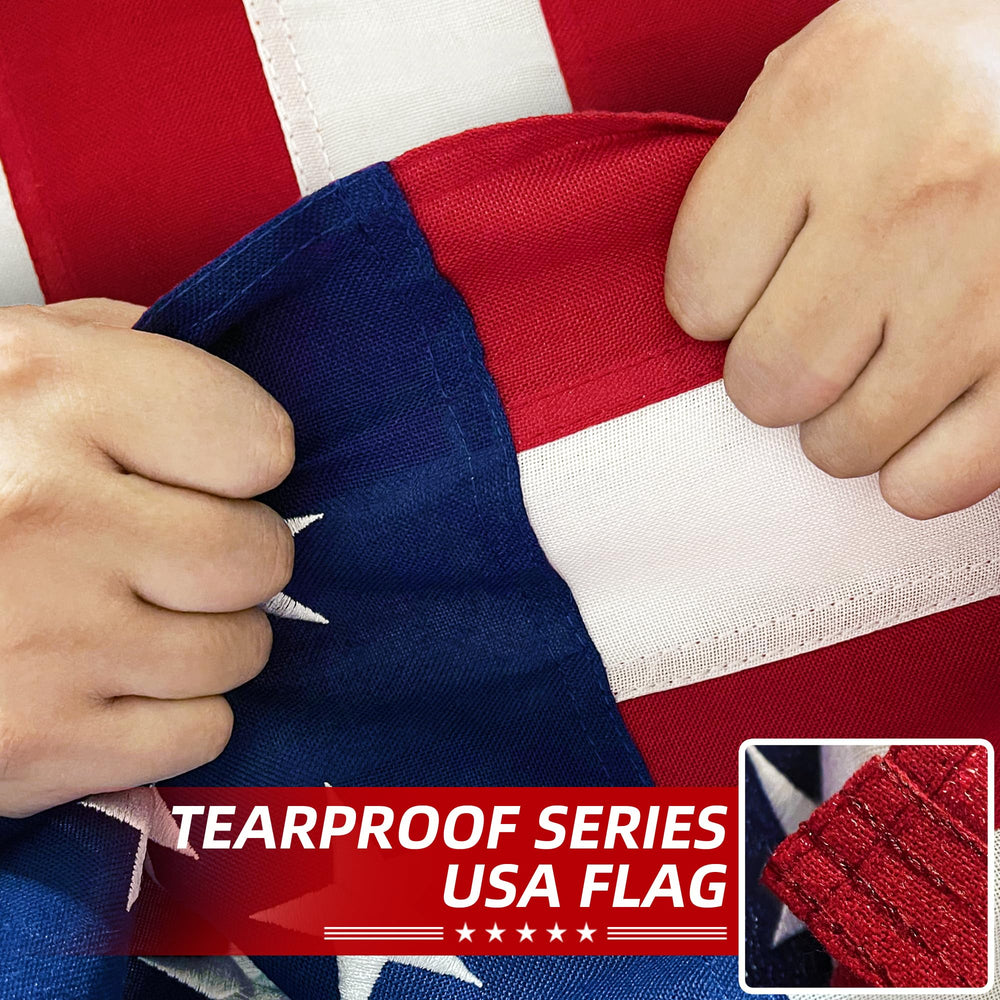 American Flag 2x3 ft folded showing vibrant red, white, and blue colours