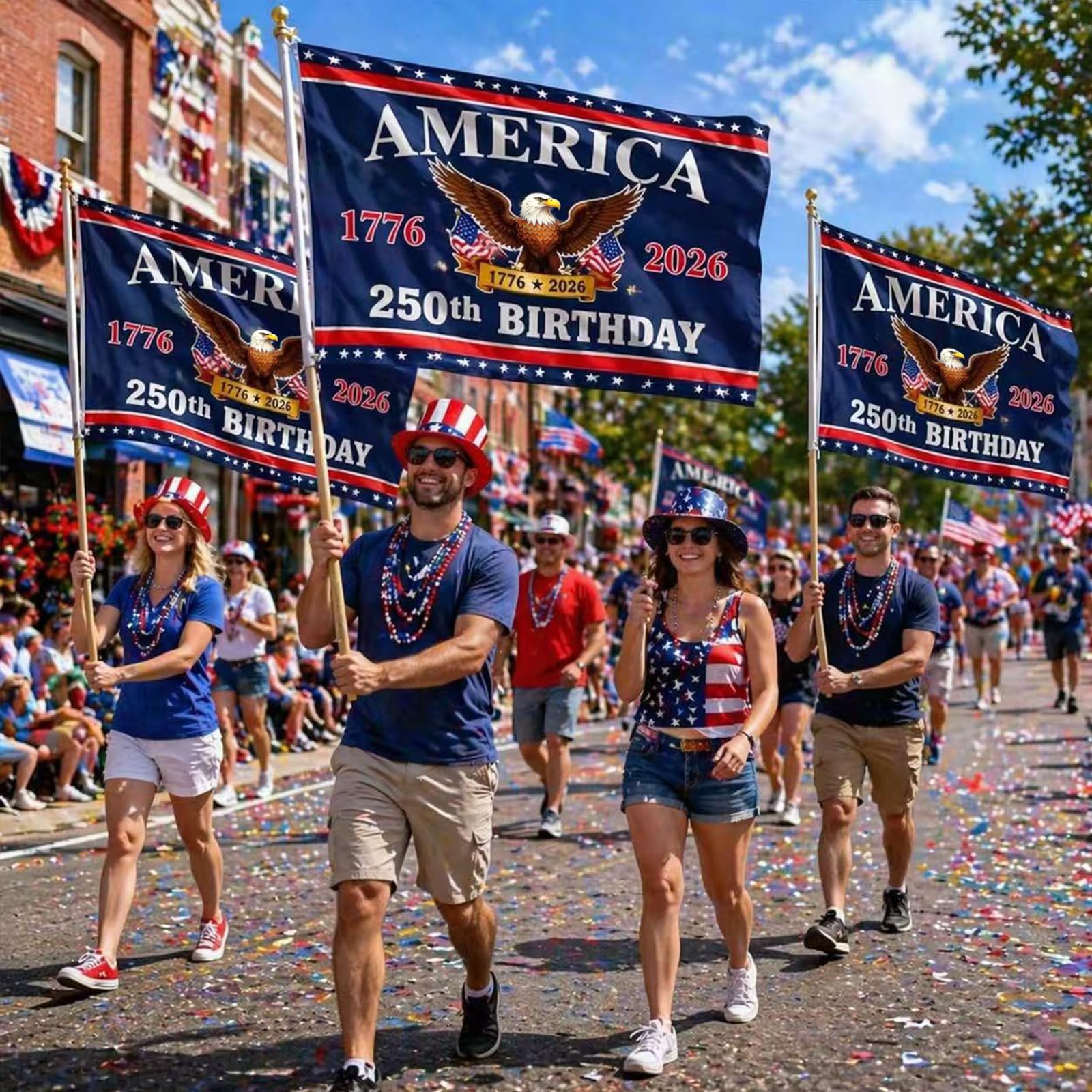 American flag featuring patriotic patterns for outdoor use