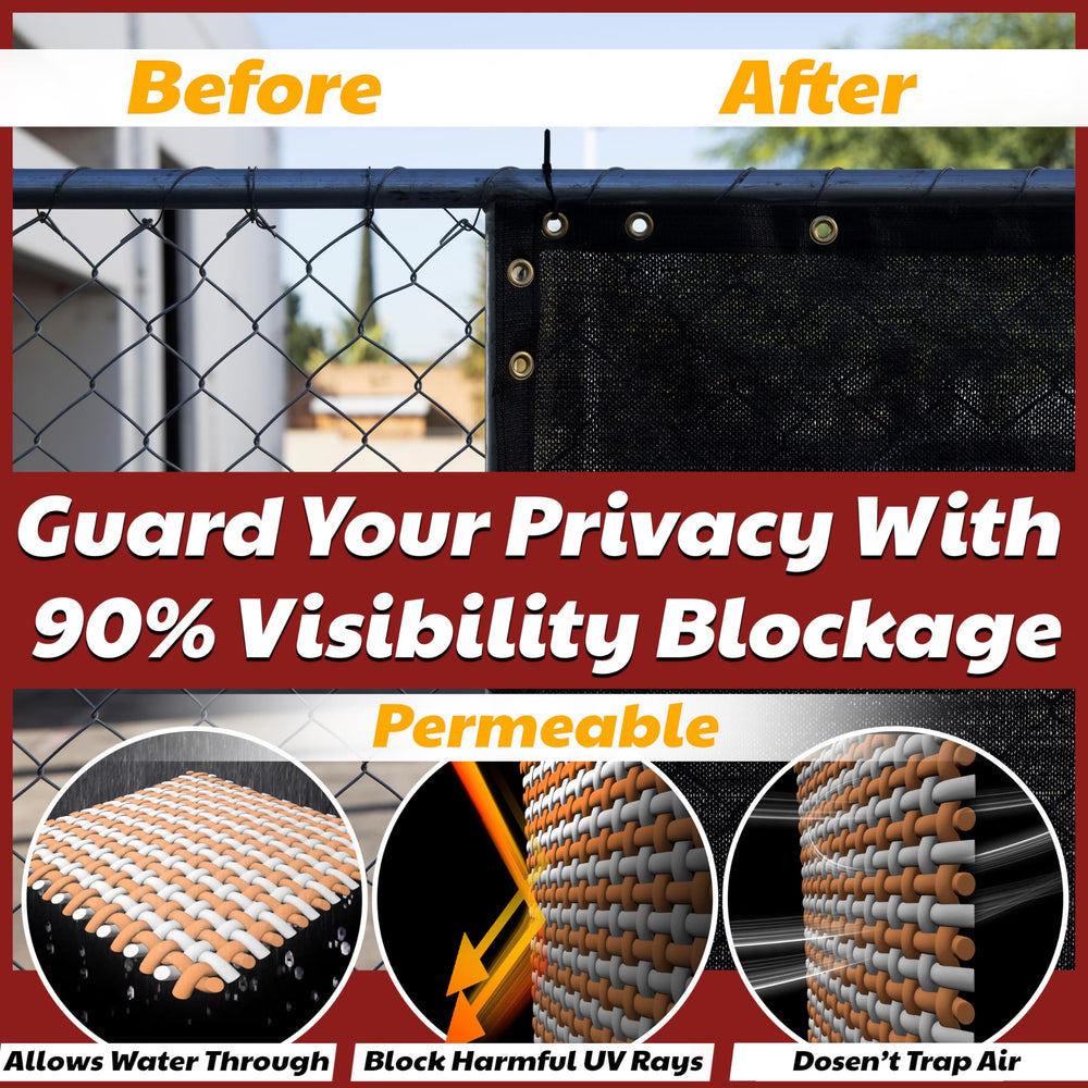 Amgo privacy screen on a poolside
