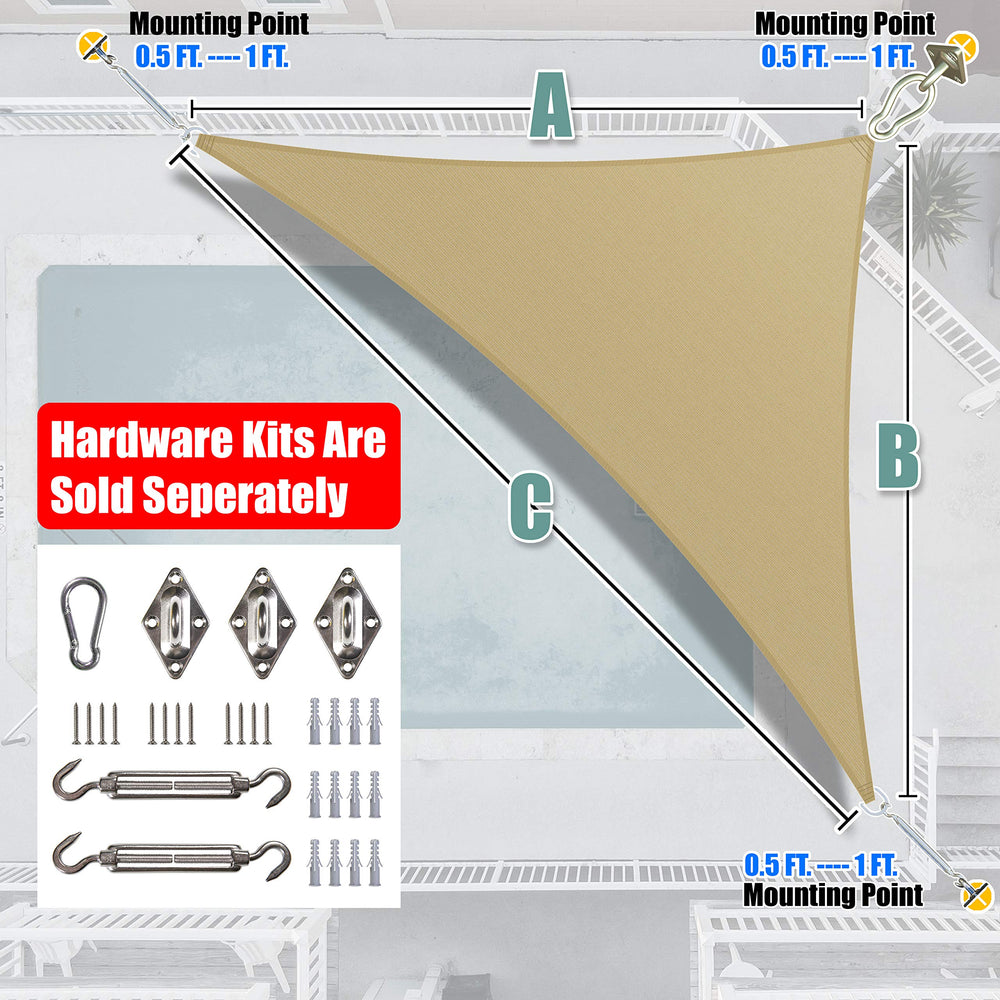 Amgo Sand Triangle Sun Shade Sail packaging