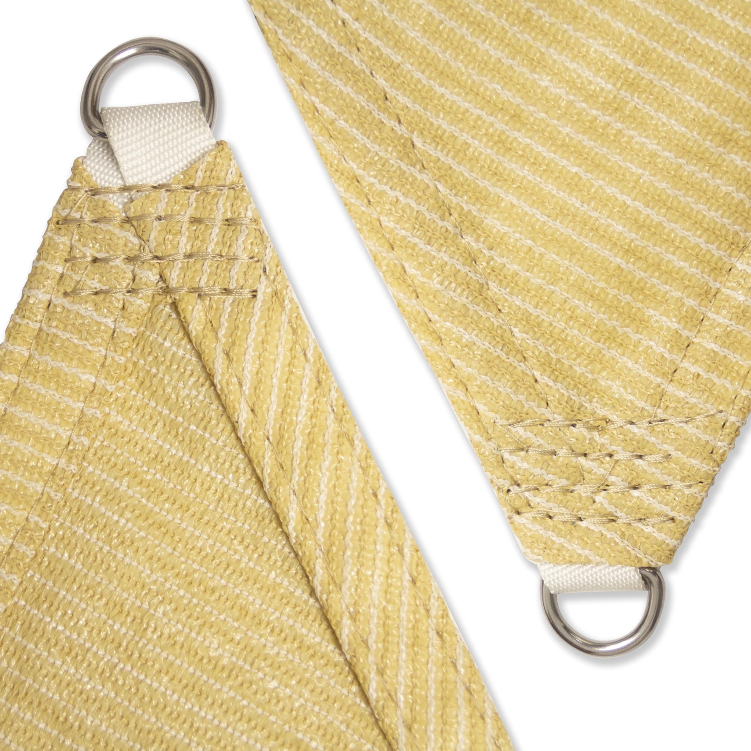 Amgo shade sail displayed with installation instructions