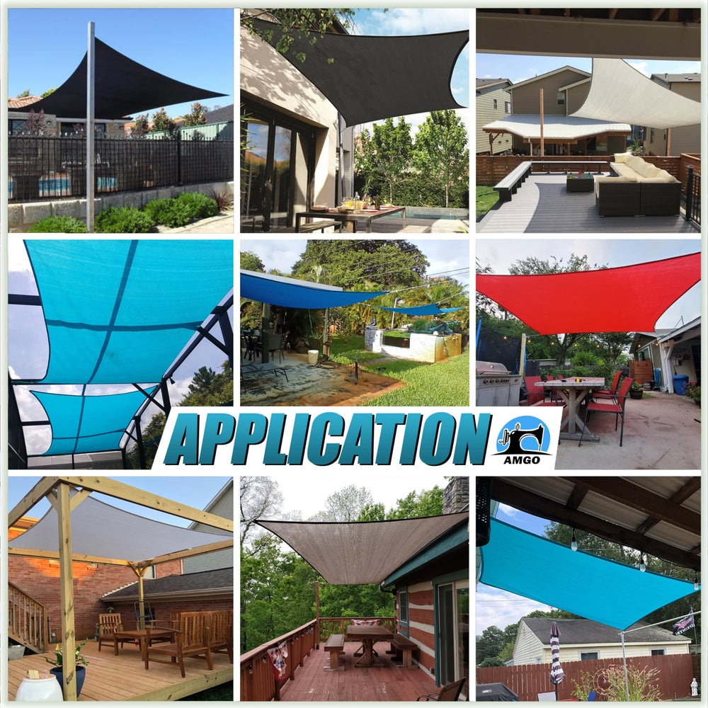 Amgo shade sail installation example