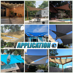 Amgo shade sail showing advanced heat reduction feature