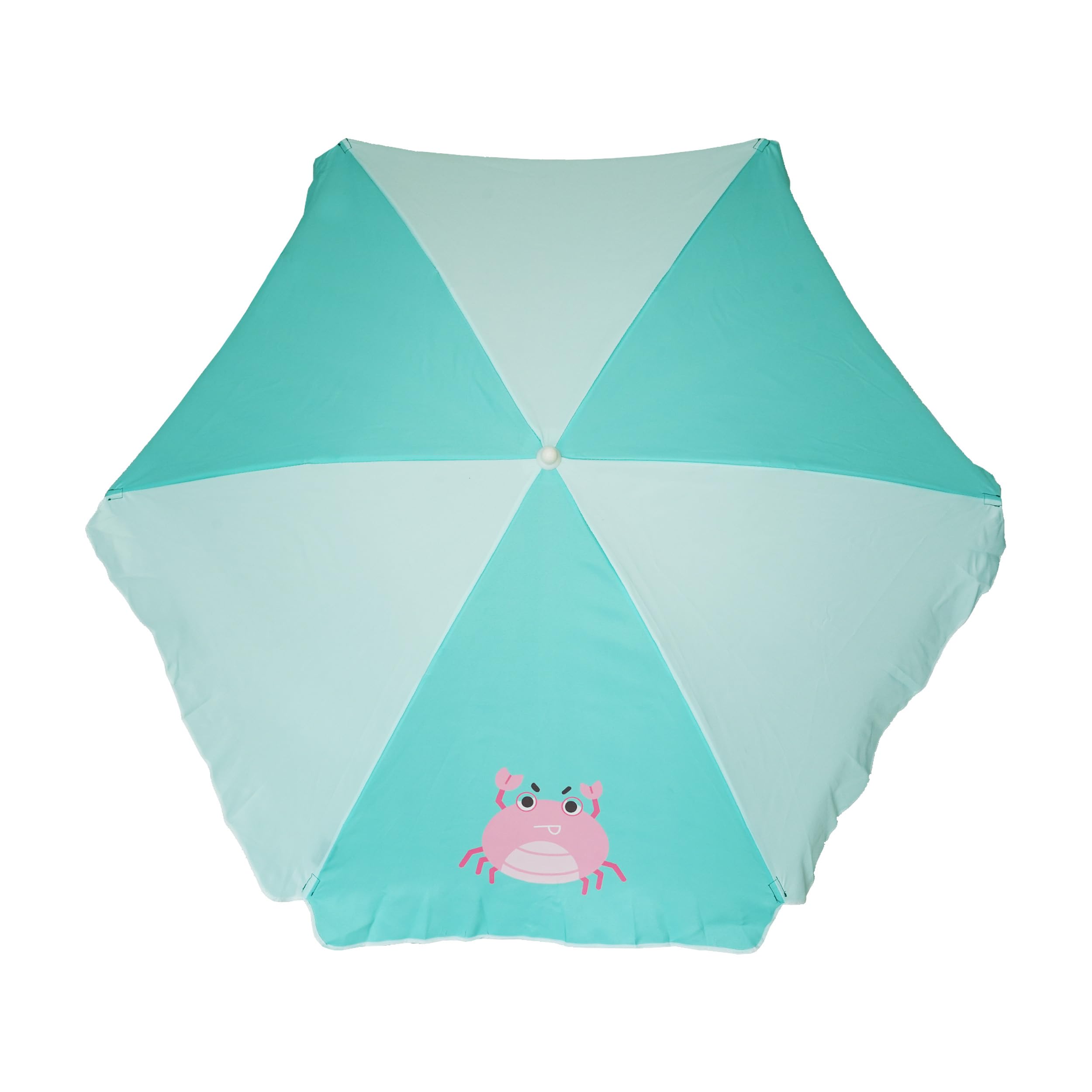 AMMSUN 5ft Beach Umbrella canopy detail showing UPF 50+