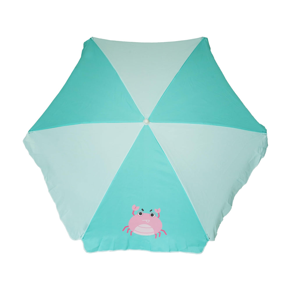 AMMSUN 5ft Beach Umbrella canopy detail showing UPF 50+