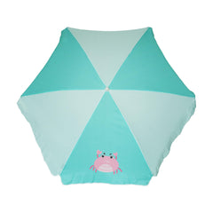 AMMSUN 5ft Beach Umbrella canopy detail showing UPF 50+