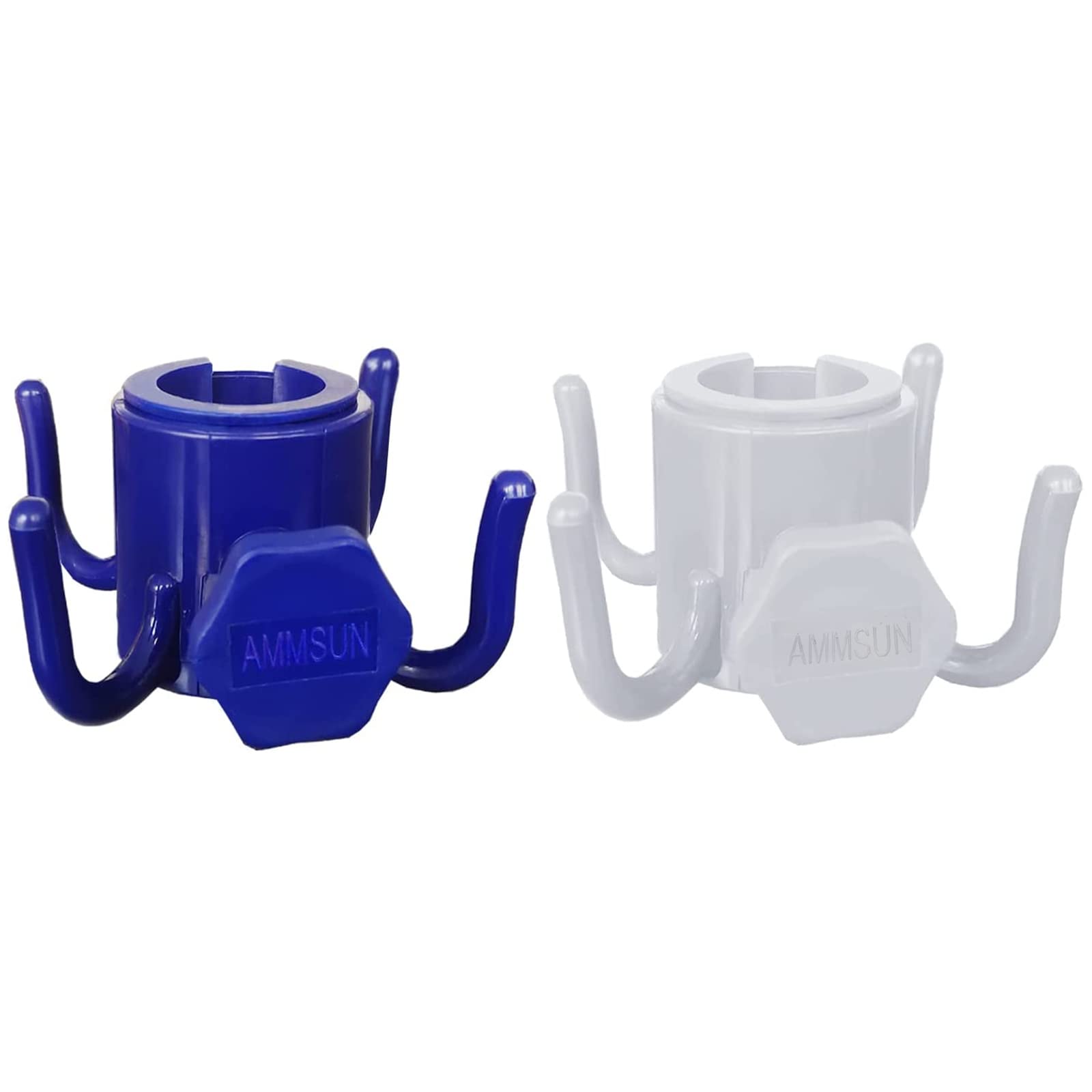 AMMSUN Beach Umbrella Hook 2 Pack in blue and white