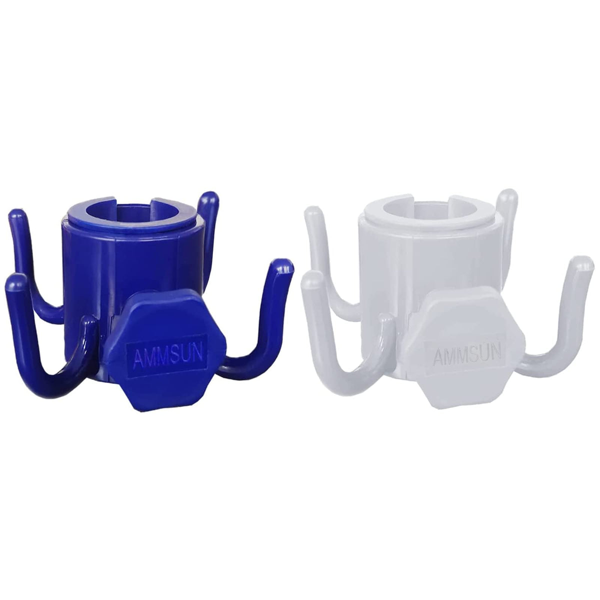 AMMSUN Beach Umbrella Hook 2 Pack in blue and white