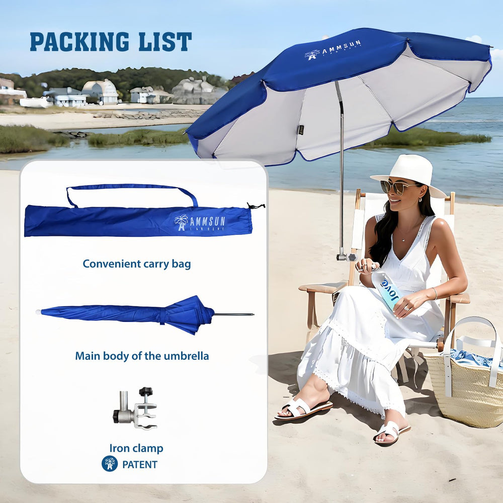AMMSUN Chair Umbrella showing large canopy size