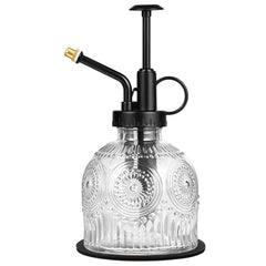 Amolliar Glass Plant Mister Spray Bottle front view with black pump