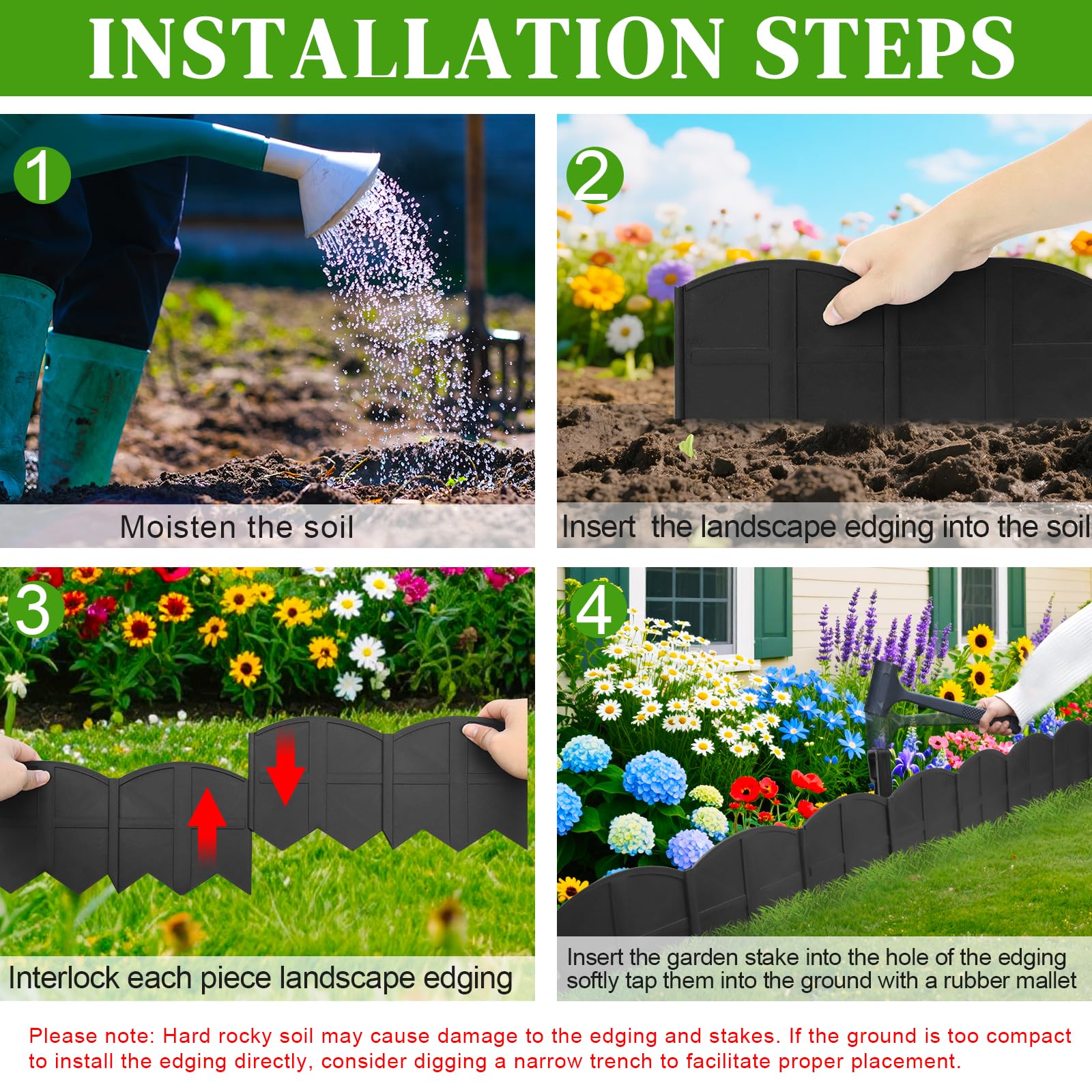 AMURS Garden Edging Border in a landscaped garden