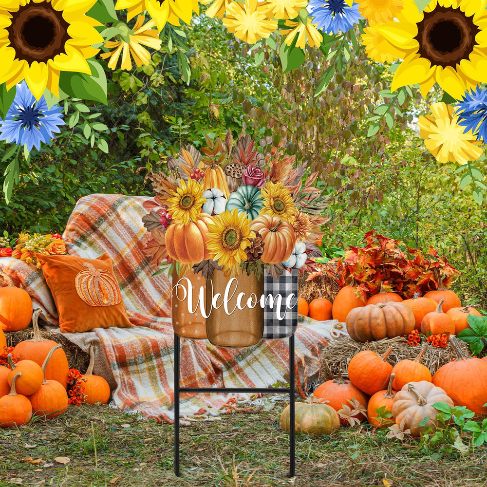 Amyhill Fall Garden Stake in a garden setting