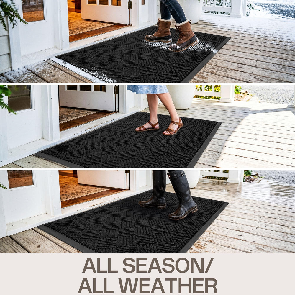 Amyracel 3'x4' door mat in a modern entryway