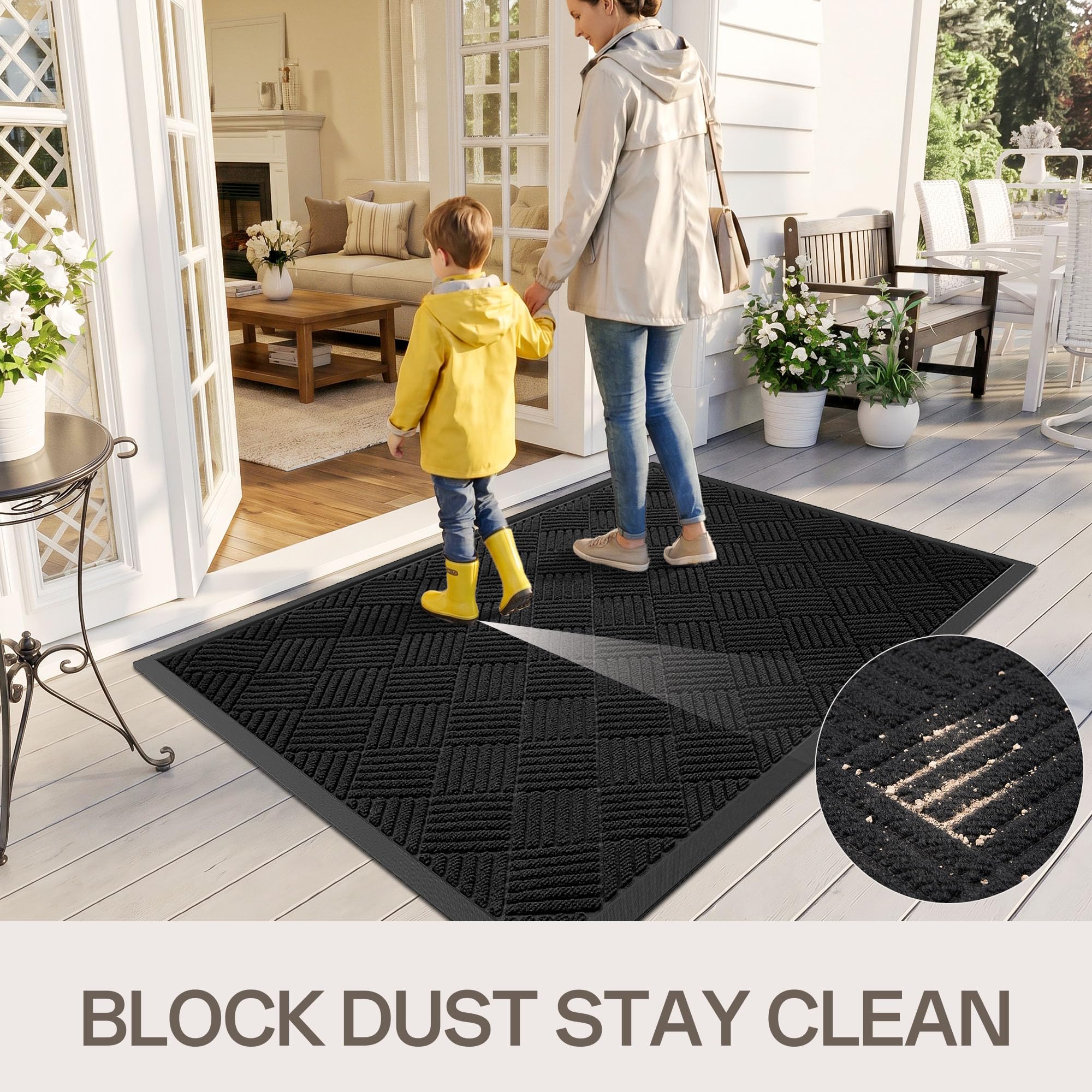 Amyracel door mat easy to clean with water