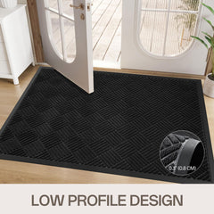 Amyracel door mat in outdoor setting with plants