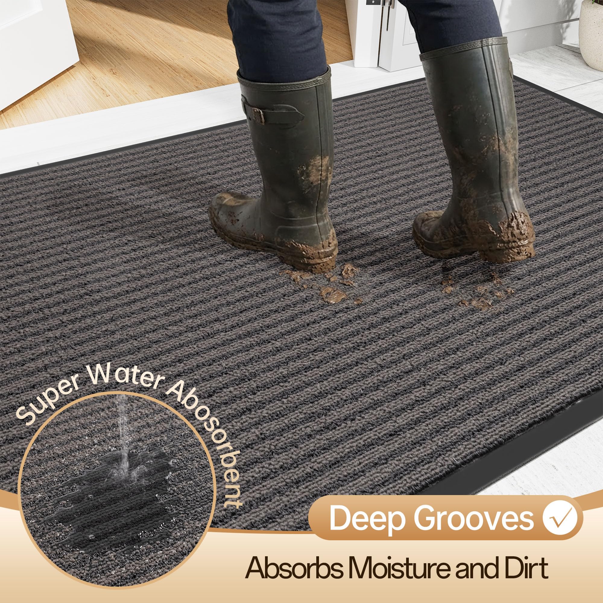 Amyracel doormat showing deep grooves for dirt capture