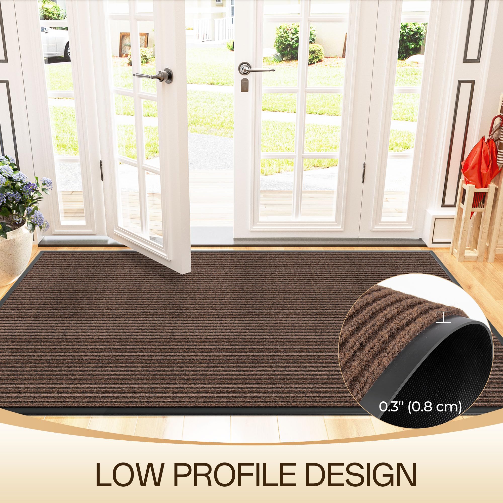 Amyracel mat capturing dirt and moisture at entrance