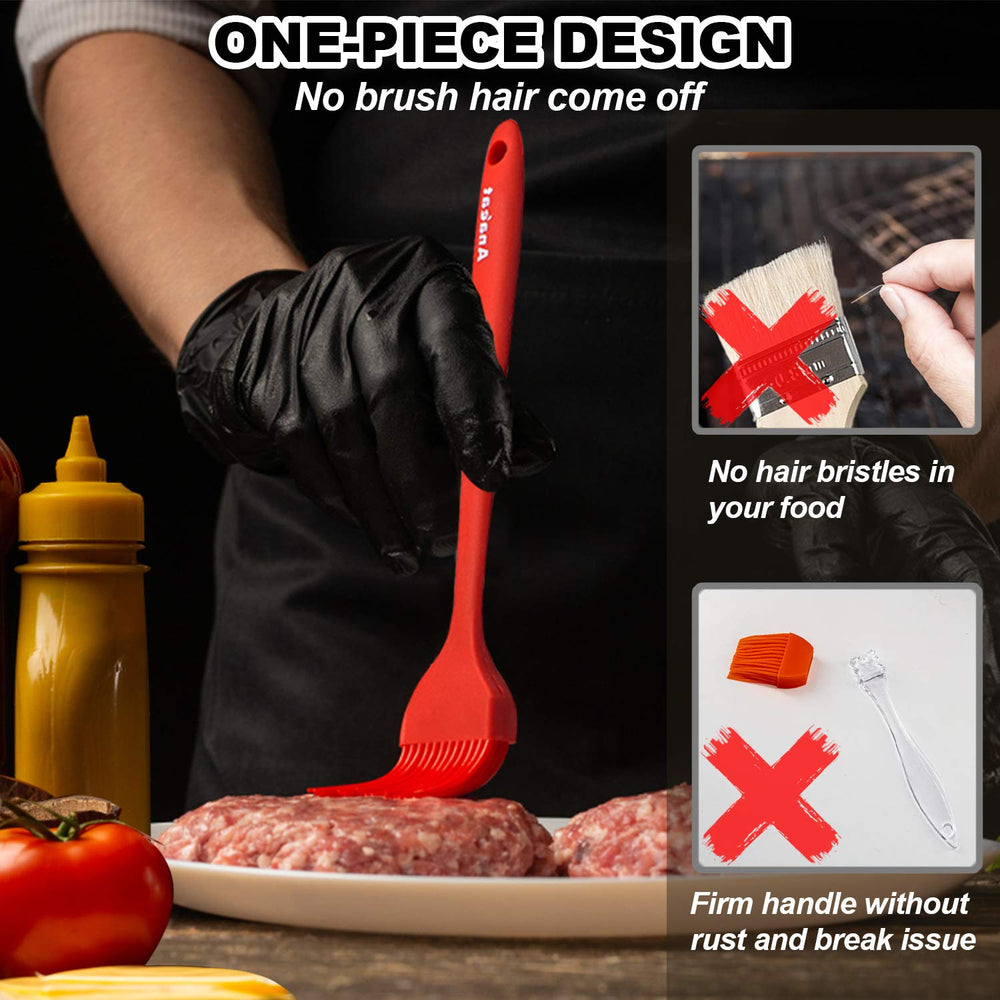 Anaeat basting brush demonstrating one-piece design preventing food particle trapping