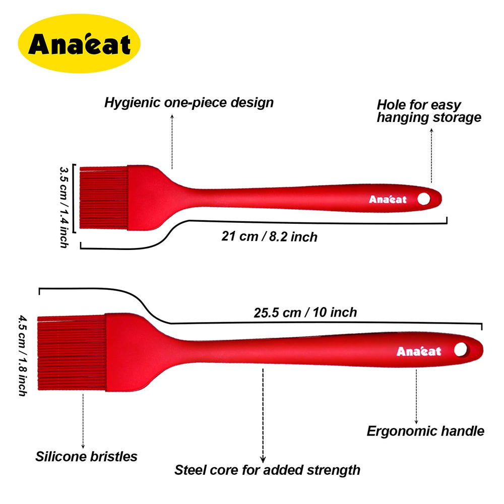 Anaeat basting brushes showcasing high heat resistance feature