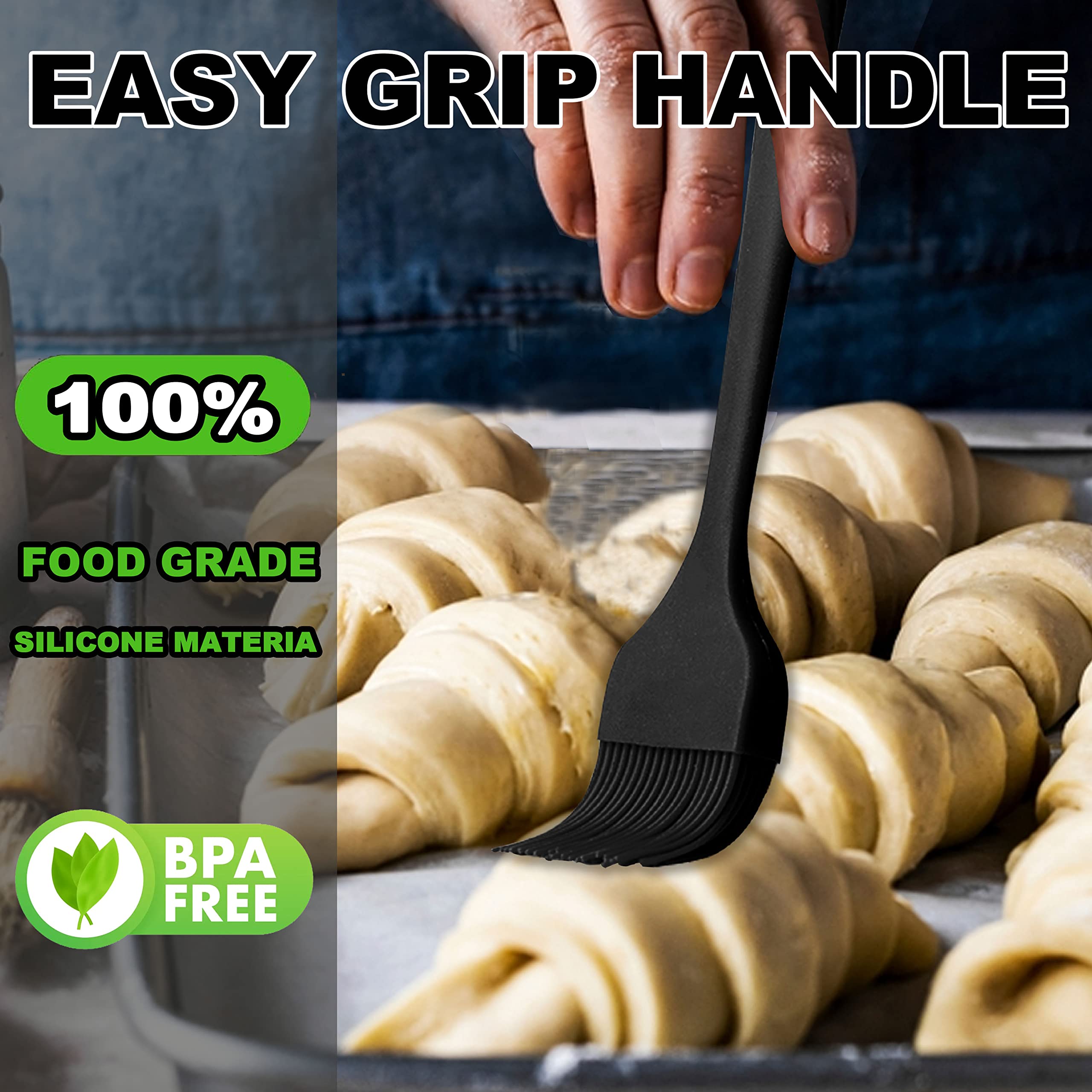 Anaeat silicone basting brush used on grilled meat