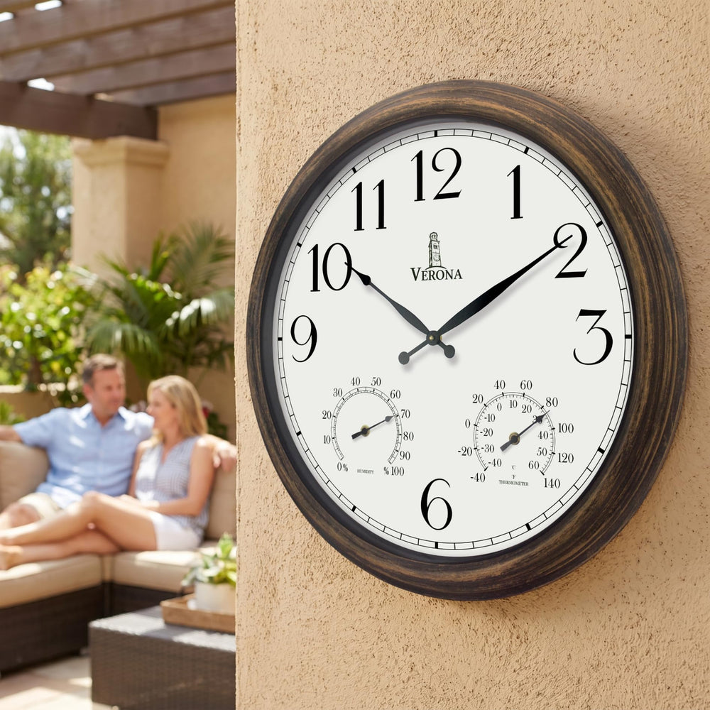 Analog face of the Lovely Home Essentials outdoor clock