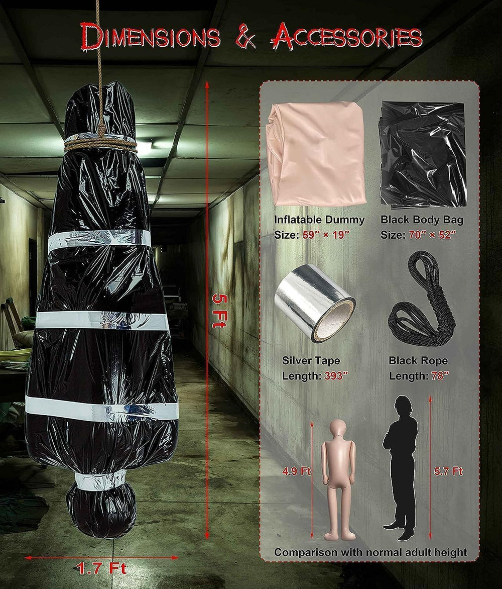 AnanBros 5ft Hanging Corpse in yard setting
