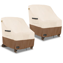 ANartcle Adirondack Chair Cover front view in beige and brown