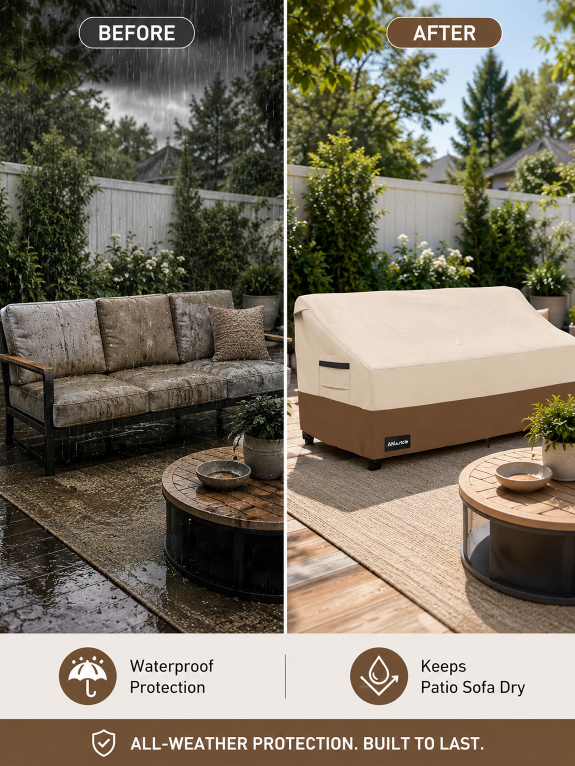 ANartcle cover featuring elastic hem cord for a snug fit