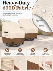 ANartcle Outdoor Chair Covers side view demonstrating secure straps