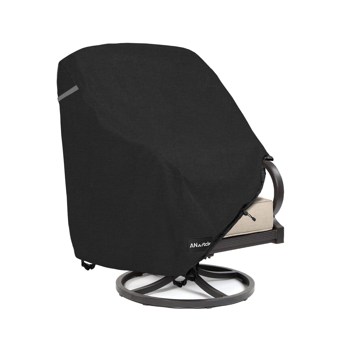 ANartcle patio chair cover black front view