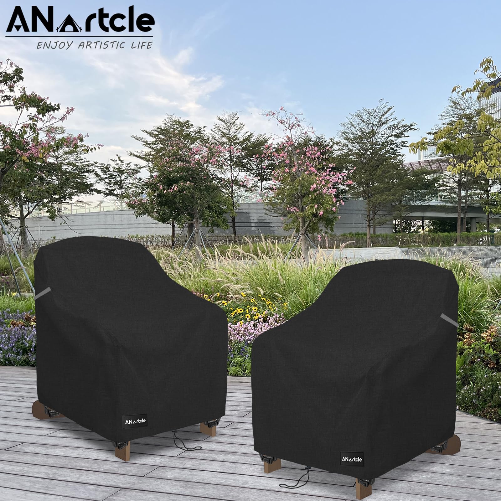 ANartcle patio chair cover outdoor setup
