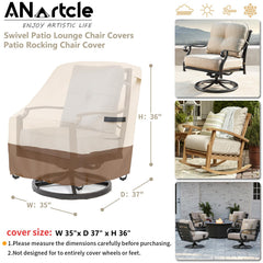 ANartcle Patio Chair Cover packaging with storage bag