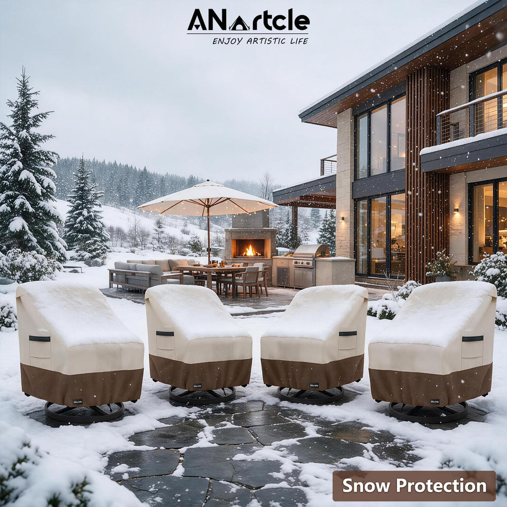 ANartcle Swivel Patio Chair Cover showcasing its fit on a rocking chair