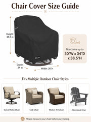 ANartcle swivel patio chair cover side view