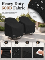 ANartcle swivel patio chair cover with elastic hem cord
