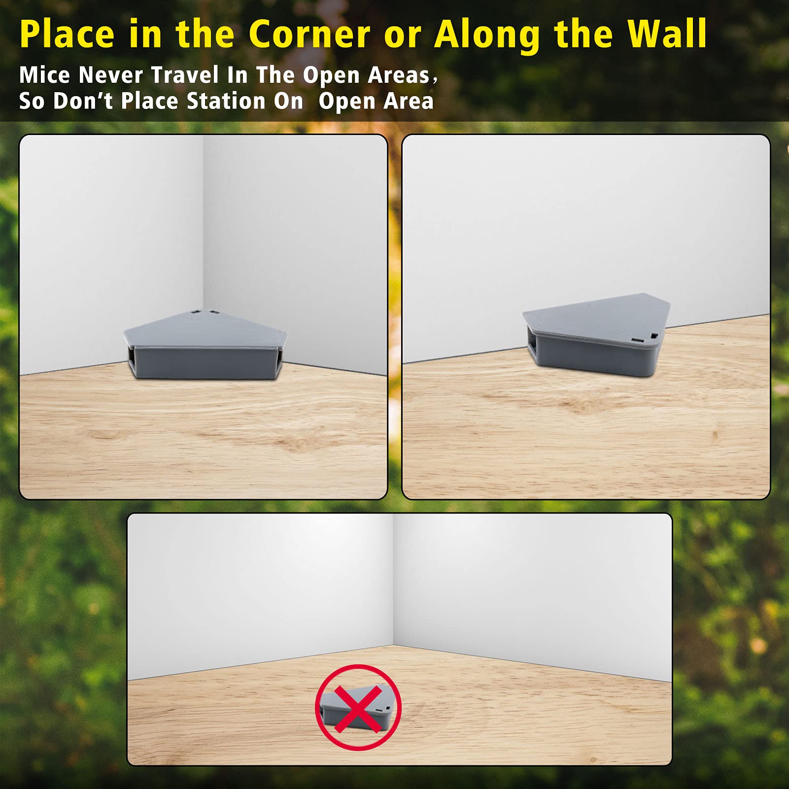 Anblak Mouse Station in a corner for discreet usage