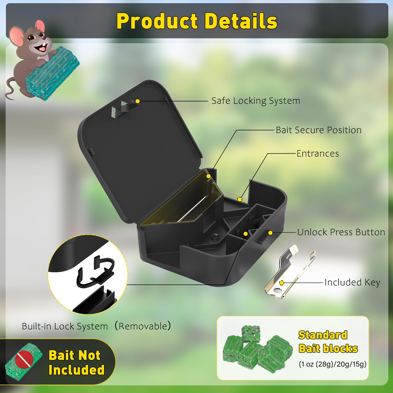 Anblak Mouse Station square shape for tight spaces