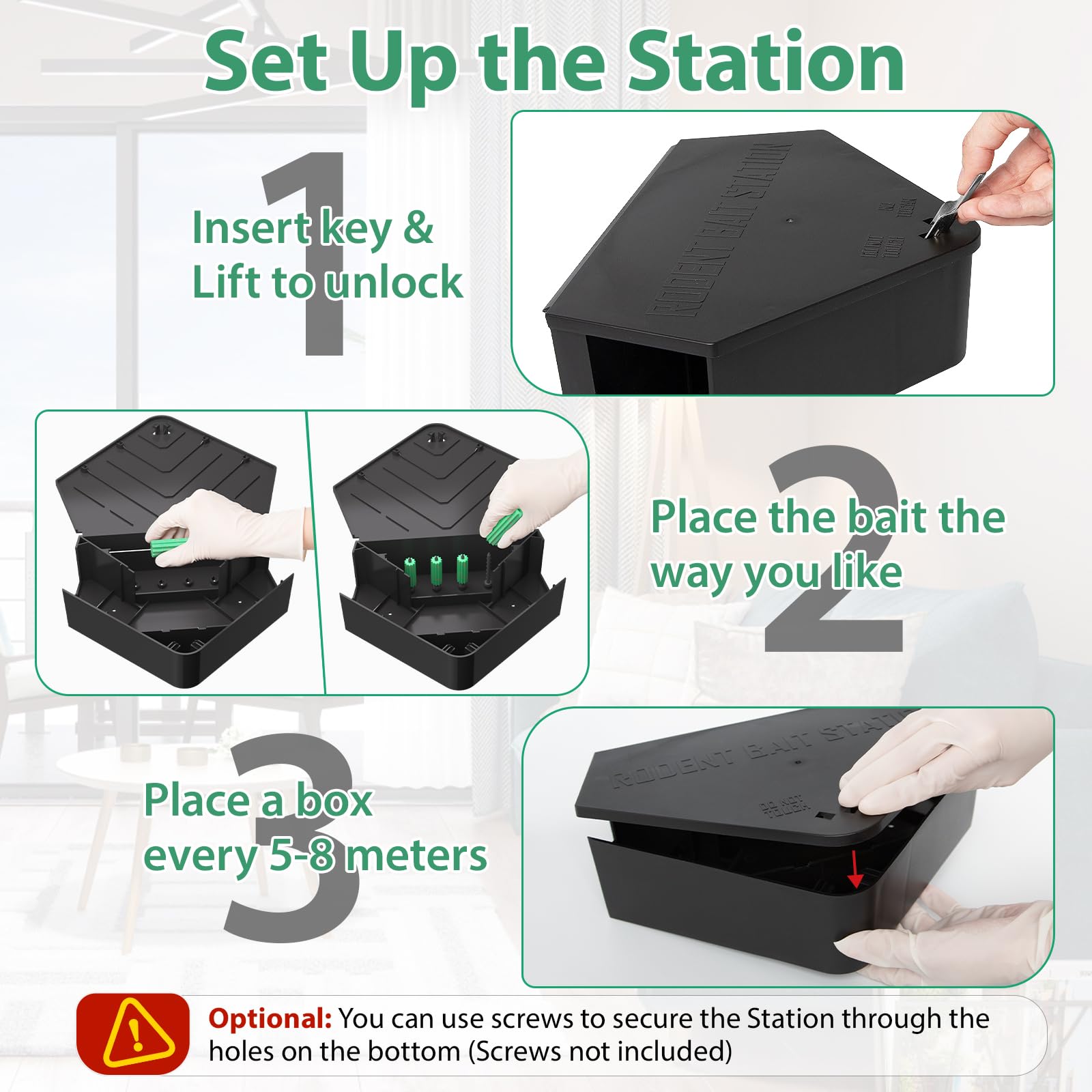 Anblak Rat Station Box mounted on a wall