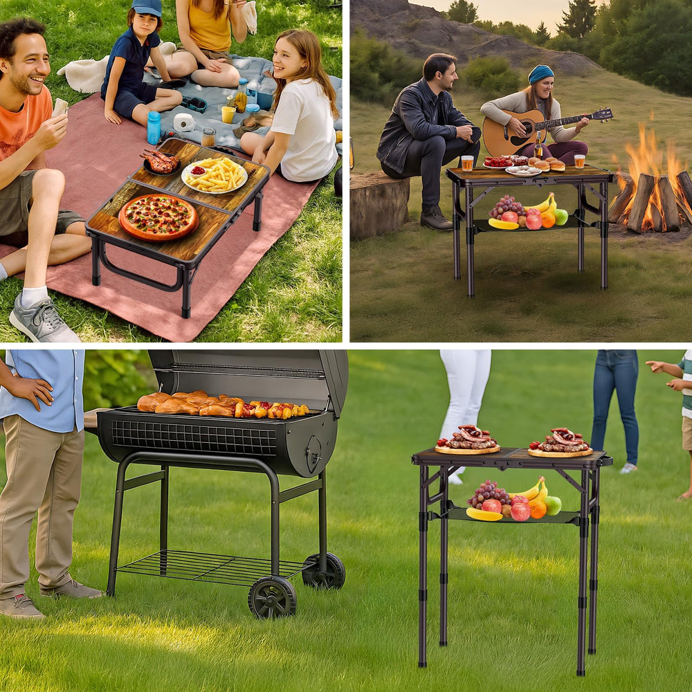 Anbte 2ft Folding Camping Table folded into briefcase size