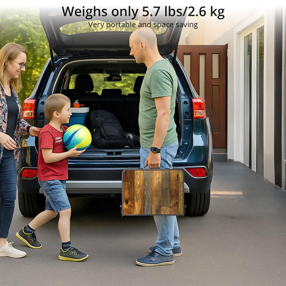 Anbte 2ft Folding Camping Table showcasing adjustable height