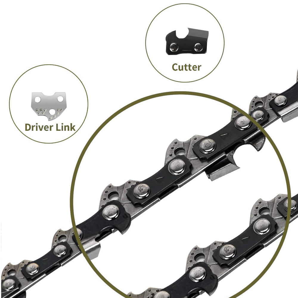 ANCKNE 16 Inch Chainsaw Chain installed on chainsaw