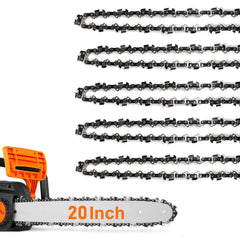 ANCKNE 20 Inch Chainsaw Chain pack showing five chains