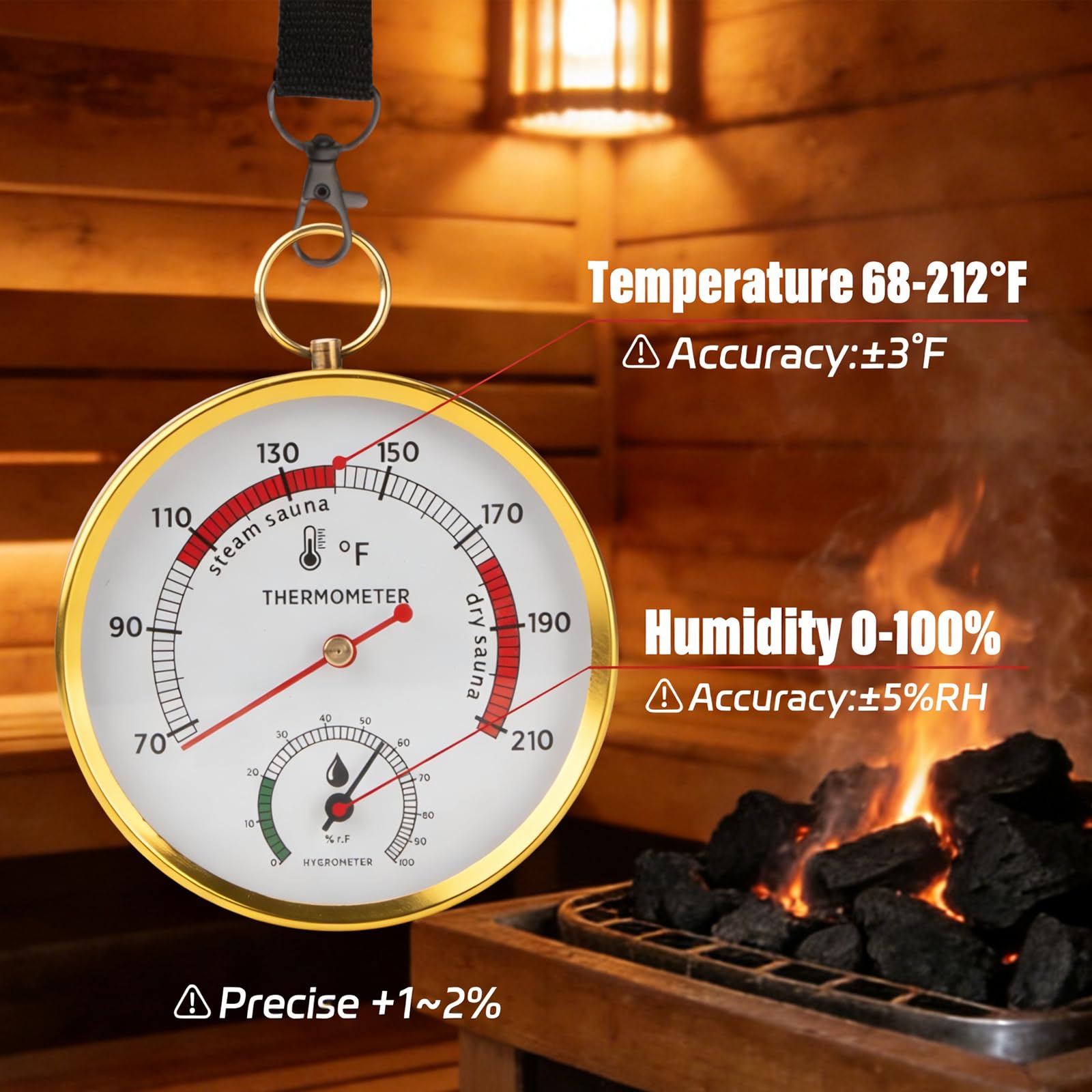Andelov Sauna Thermometer in storage case