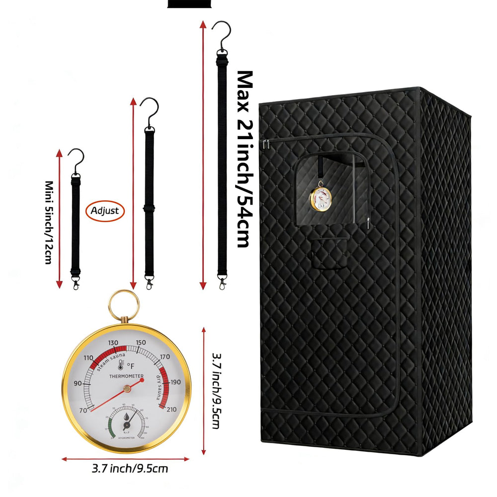 Andelov Sauna Thermometer with adjustable lanyard mounted in sauna