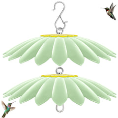 andergi 10.5-inch hummingbird feeder shade dome cover front view in light green