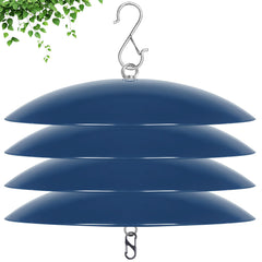andergi 13 Inch Bird Feeder Rain Cover Blue Dome Front View